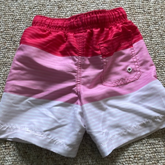 4T red pink white swim trunks - Picture 3 of 3